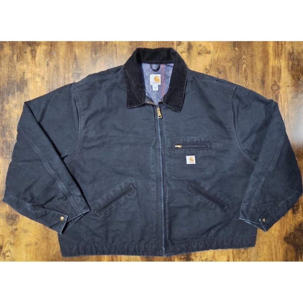 Black Carhartt Detroit Jacket‎ Blanket Lined J001 BLK Men's Size 4XL